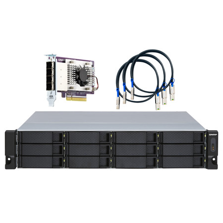 QNAP TL-R1200S-RP 12-Bay JBOD 2U Rackmount NAS Enclosure, Diskless