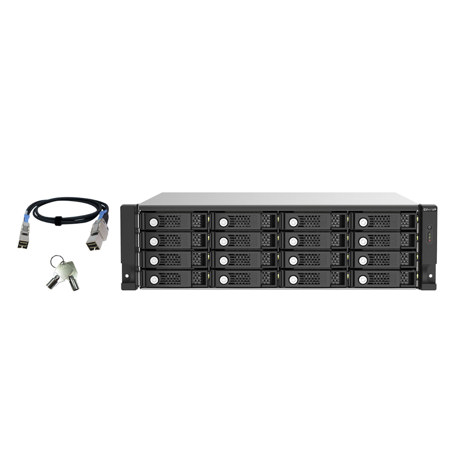 QNAP TL-R1620SEP-RP 16-Bay JBOD 3U SAS 12Gb/s Storage Expansion Enclosure