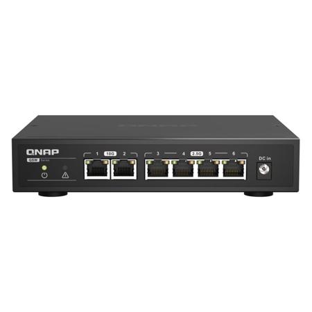 Qnap QSW-2104-2T 6-Port Unmanaged Switch w/2x 10GbE BASE-T & 4x 2.5GbE RJ45