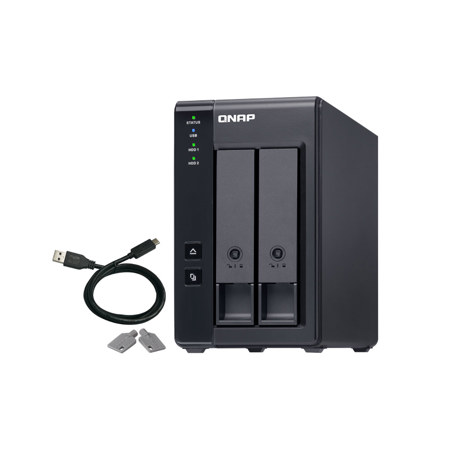 QNAP TR-002 2-Bay USB 3.2 Gen 2 Type-C RAID Expansion Enclosure, Diskless