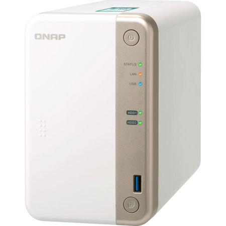 Qnap TS-251B 2-Bay Home/SOHO NAS with PCIe Expansion Slot, 4GB RAM (1x 4GB)