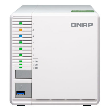 Qnap TS-332X 3-Bay 64-Bit 10GbE NAS with 3x M.2 SSD Slots, 2GB RAM