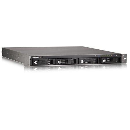 Qnap TS-420U 4-Bay 2.5" or 3.5" SATA I/II 1U iSCSI NAS, 1GB RAM