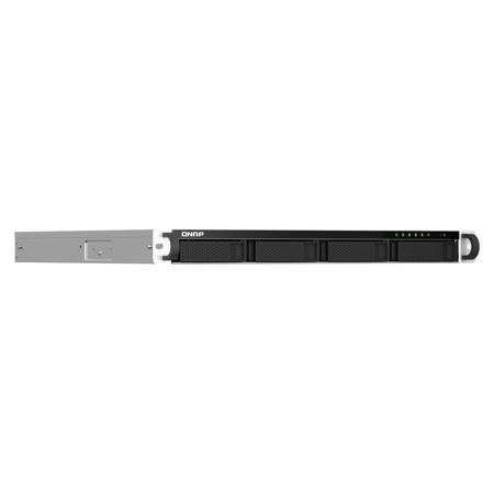 Qnap TS-464U 4-Bay 1U Rackmount NAS/iSCSI IP-SAN, Redundant PSU