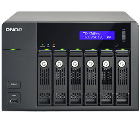 Qnap TS-670 PRO 16GB RAM 6-Bay 3.5"/2.5" SATA iSCSI Home & SOHO NAS