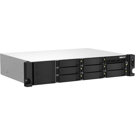 QNAP TS-864eU-RP 8-Bay 2U Short-Depth Rackmount NAS Enclosure, Diskless