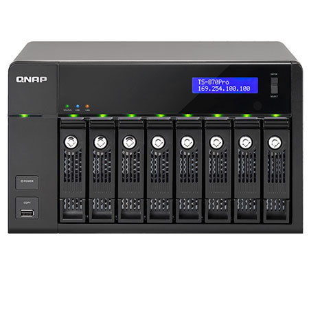 Qnap TS-870 PRO 2GB RAM 8-Bay 3.5"/2.5" SATA iSCSI Home & SOHO NAS