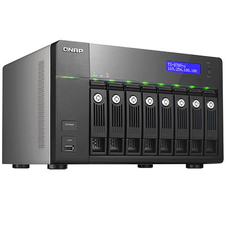 Qnap TS-870 PRO 2GB RAM 8-Bay 3.5"/2.5" SATA iSCSI Home & SOHO NAS