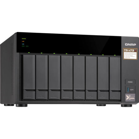 Qnap TS-873 8-Bay NAS Enclosure/iSCSI IP-SAN, Quad-Core 2.1GHz, 4GB RAM
