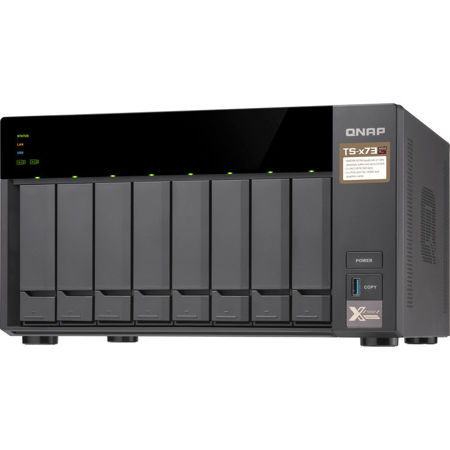 Qnap TS-873 8-Bay NAS Enclosure/iSCSI IP-SAN, Quad-Core 2.1GHz, 8GB RAM