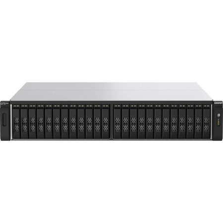 QNAP TS-h2490FU 24-Bay 1U Rackmount NAS Enclosure, AMD EPYC 7232P, 256GB RAM, Diskless