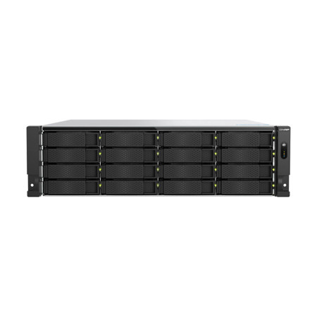 QNAP TS-h1677AXU-RP 16-Bay 3U Rackmount NAS Enclosure, R7 7000,32GB RAM,Diskless
