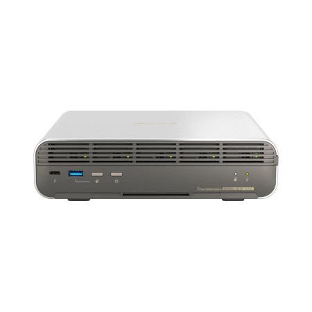QNAP TBS-h574TX 5-Bay Thunderbolt 4 All-Flash NASbook, Intel Core i3, 12GB RAM, Diskless