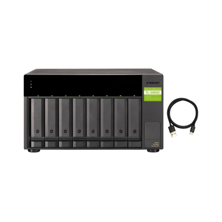 QNAP TL-D800C JBOD 8-Bay USB-C NAS Enclosure Expansion Unit, Diskless