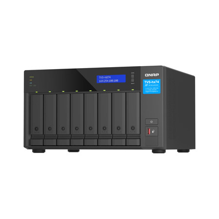 QNAP TVS-h874X 8-Bay ZFS-Based NAS Enclosure, Intel Core i9, 64GB RAM, Diskless