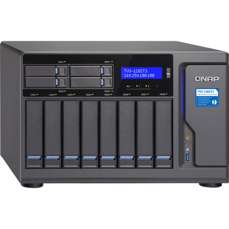 Qnap TVS-1282T3 12-Bay Ultra-High Speed NAS Enclosure/iSCSI IP-SAN, 32GB RAM
