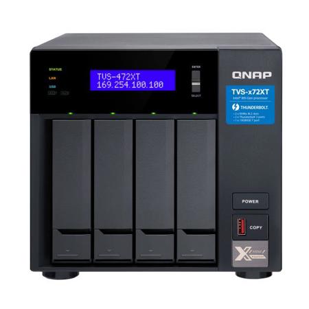 Qnap TVS-472XT Ultra-High Speed 4-Bay NAS, Intel Pentium 2-Core 3.1 GHz, 4GB RAM