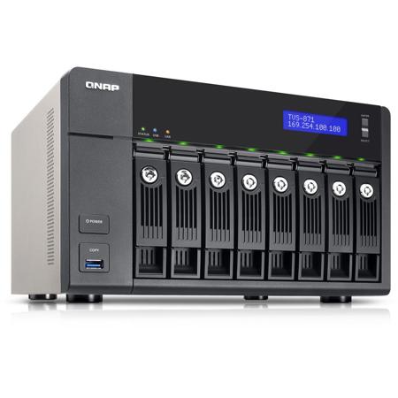 Qnap TVS-871T 8-Bay High-performance Thunderbolt 2 Turbo vNAS, No HDD