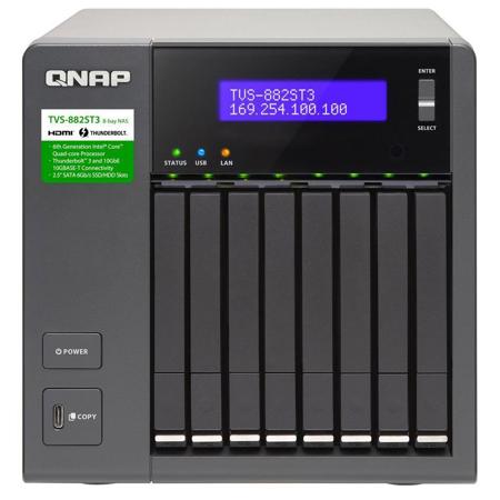 Qnap TVS-882ST3 8-Bay Thunderbolt 3 NAS Enclosure/iSCSI IP-SAN, i5-7500, 8GB RAM