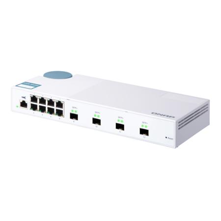 Qnap QSW-M408S 12-Port Managed Switch w/8x 1GbE, 4x 10GbE
