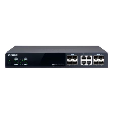 Qnap QSW-M804-4C 8-Port Switch, 4x 10GbE SFP+/RJ45 Combo and 4x 10GbE SFP+ Ports