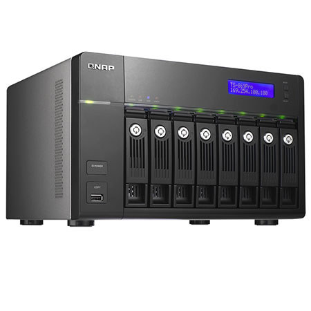 Qnap TS-869 Pro Turbo 8-Bay 3.5"/2.5" iSCSI NAS Server for SMB, 1GB RAM