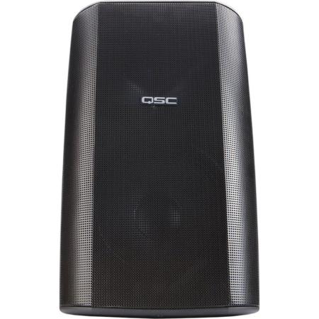 QSC AD-S82 8" Surface Mount Loudspeaker with IntelliDock Mount, Single, Black