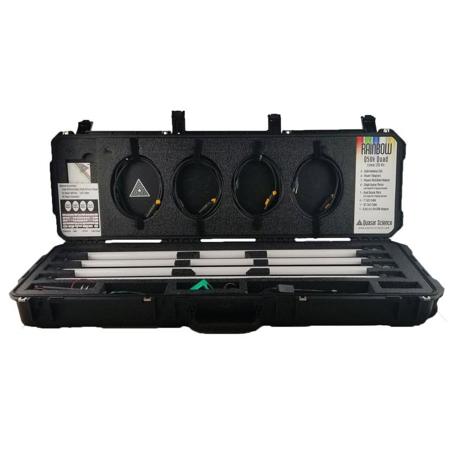 Quasar Science Rainbow Q50R RGBX Linear LED Lamp Quad Kit, 4' Lamps, with Custom Case