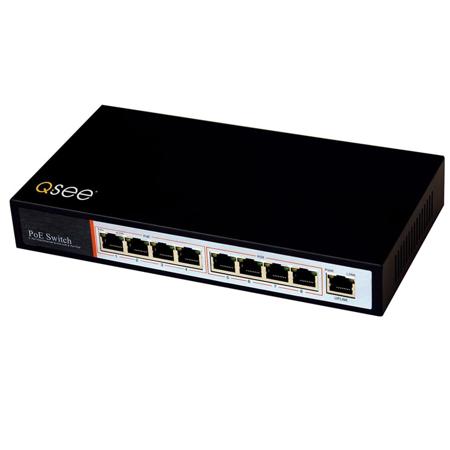 Q-See QAPE801 8-Port Power over Ethernet (PoE) Injector for IP Cameras