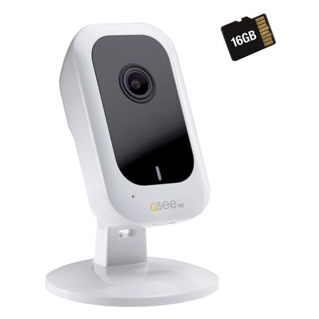 Q-See 3MP Wi-Fi Mini Cube Security Camera with 16GB microSD Card