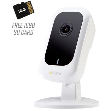Q-See 3MP Wi-Fi Mini Cube Security Camera with 16GB microSD Card