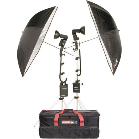 Quantum 2-Head Flash Kit for Nikon Cameras, Turbo SC Battery Pack
