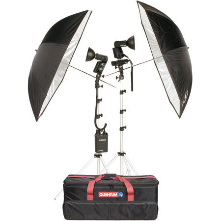 Quantum 2-Head Flash Kit with Turbo 3 & Turbo Blade Batteries for Canon Cameras