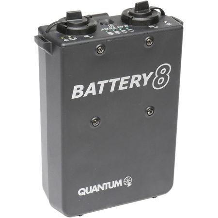 Quantum QB8 Rechargeable Battery with Charger for Omicron OM8 Ring Light, Europe