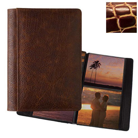 Raika #157 Handcrafted Leather 5x5 2-Up Album Wine