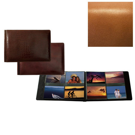 Raika #178 Handcrafted Leather 4x6 4-Up Album - Tan