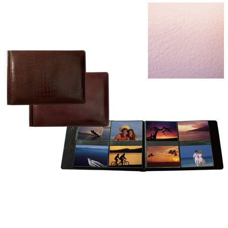 Raika #178 Handcrafted Leather 4x6 4-Up Album - Baby Pk