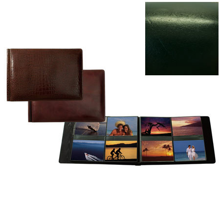Raika #178 Handcrafted Leather 4x6 4-Up Album - Green