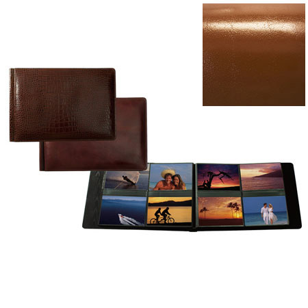 Raika #178 Handcrafted Leather 4x6 4-Up Album - Tan