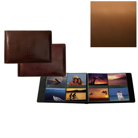 Raika #178 Handcrafted Leather 4x6 4-Up Album - Tan