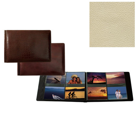 Raika #178 Handcrafted Leather 4x6 4-Up Album - Beige