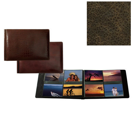 Raika #178 Handcrafted Leather 4x6 4-Up Album - Brown