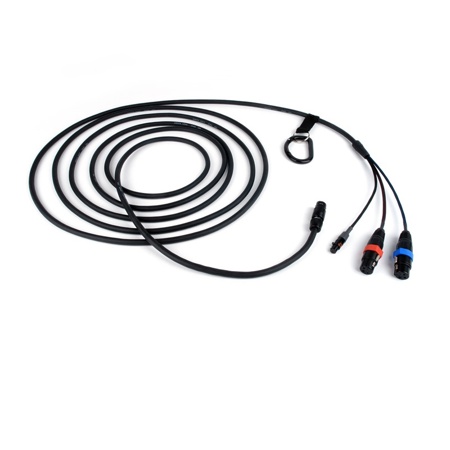 Remote Audio 17' ENG Breakaway Mixer End Cable, (2) XLR3F & TA5F to Neutricon M