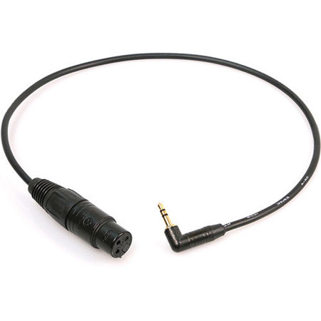 Remote Audio 18" Unbalanced Adapter Cable with XLR3F to 3.5mm RA TRS Plug Connectors for Stereo Mini-Cam Inputs