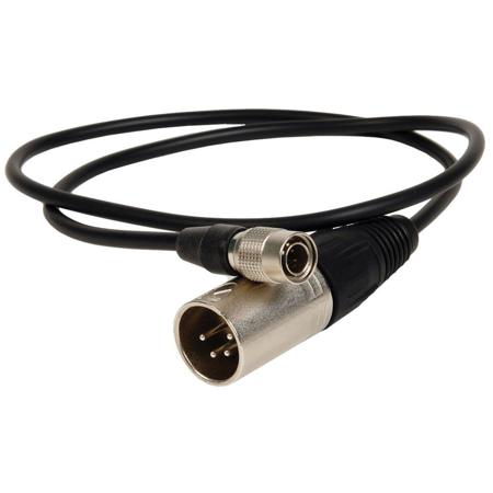 Remote Audio 2' DC Power Cable with XLR-4M to 4-pin Hirose M Connectors