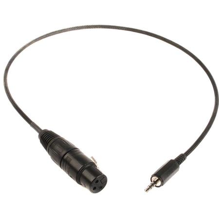 Remote Audio 2' Timecode Input Cable, XLR3F to 3.5mm TRRS Plug Connectors