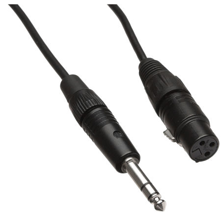 Remote Audio 18" Balanced Adapter Cable with XLR3F to 1/4" TRS Plug
