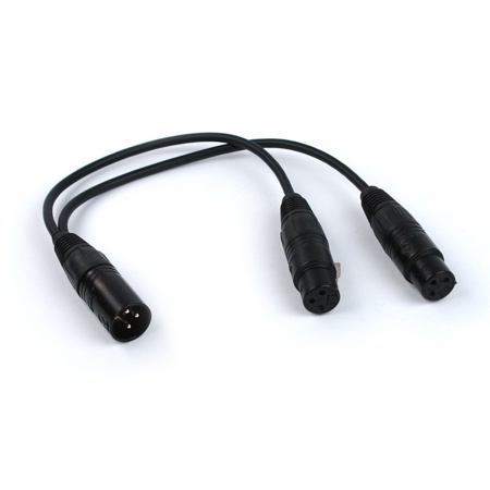 Remote Audio 8" Balanced Summing Cable with 2x XLR3F to XLR3M Connector