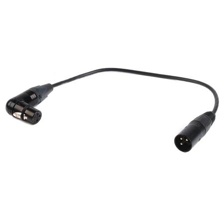 Remote Audio 12" Balanced Jumper Cable with XLR3F RA to XLR3M Connector