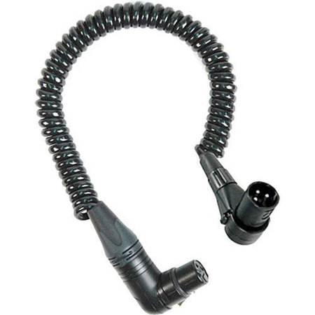 Remote Audio 8" Balanced Coiled Jumper Cable with XLR3F RA to XLR3M RA Connector